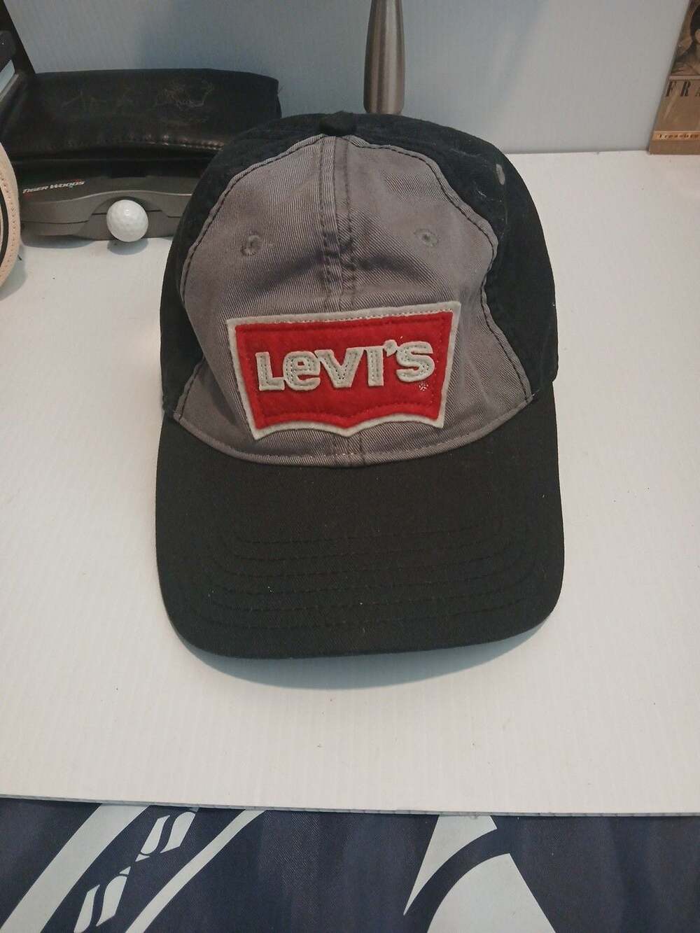 Levi's Baseball Cap Black Gray Adjustable Strapback